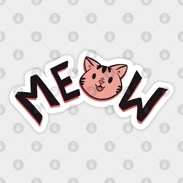 Meow Sticker by StarsDesigns